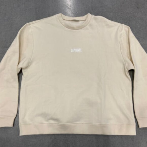 SALLY LAPOINTE Cream Ivory Sweatshirt Sweatpants Set Small NWT - Picture 6 of 6